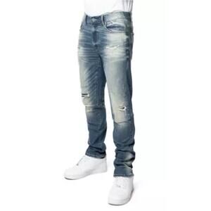 Smoke Rise Men's Essential Slim Fit Denim Jeans - Village Blue 42 X 32